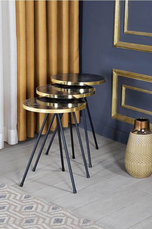 Black Metal Gold Zigon Coffee Table Black Metal Gold Zigon Coffee Table
