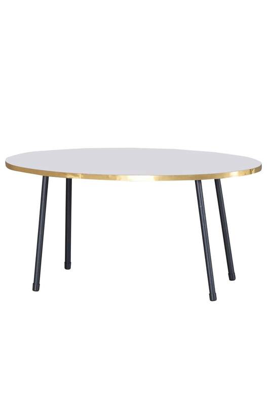 Black Metal Gold Centre Coffee Table Ellipse Black Metal Gold Centre Coffee Table Ellipse