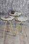 Gold Metal Double Gold Zigon Coffee Table