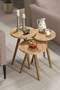 Ellipse Wooden Zigon Centre Coffee Table Set