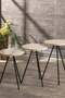 Black Metal Coffee Table Set Ellipse