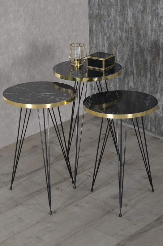 Black Wire Gold Zigon Coffee Table Black Wire Gold Zigon Coffee Table
