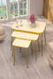 Square Gold Wire Coffee Table Set