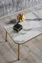 Gold Metal Double Gold Centre Coffee Table Square