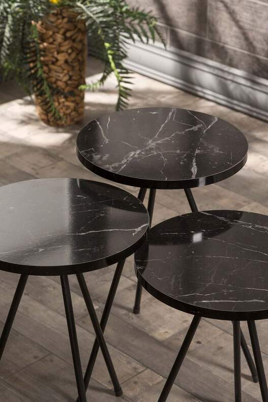 Black Metal Coffee Table Set Ellipse Black Metal Coffee Table Set Ellipse