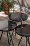 Black Metal Coffee Table Set Ellipse
