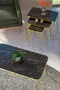 Square Gold Wire Coffee Table Set