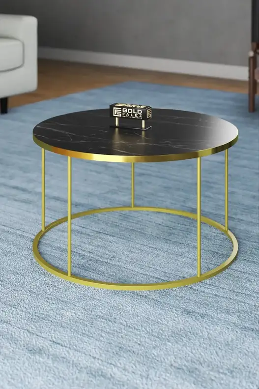 Coffee Table and Zigon Coffee Table Terra Set Gold Coffee Table and Zigon Coffee Table Terra Set Gold