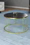 Coffee Table and Zigon Coffee Table Terra Set Gold