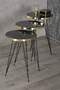 Black Wire Gold Coffee Table Set Ellipse