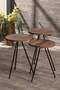 Black Metal Coffee Table Set Ellipse