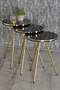 Gold Metal Double Gold Zigon Coffee Table