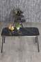 Black Metal Double Gold Coffee Table Set Square