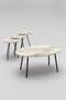 Black Metal Coffee Table Set Ellipse
