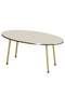 Gold Metal Double Gold Centre Coffee Table Ellipse