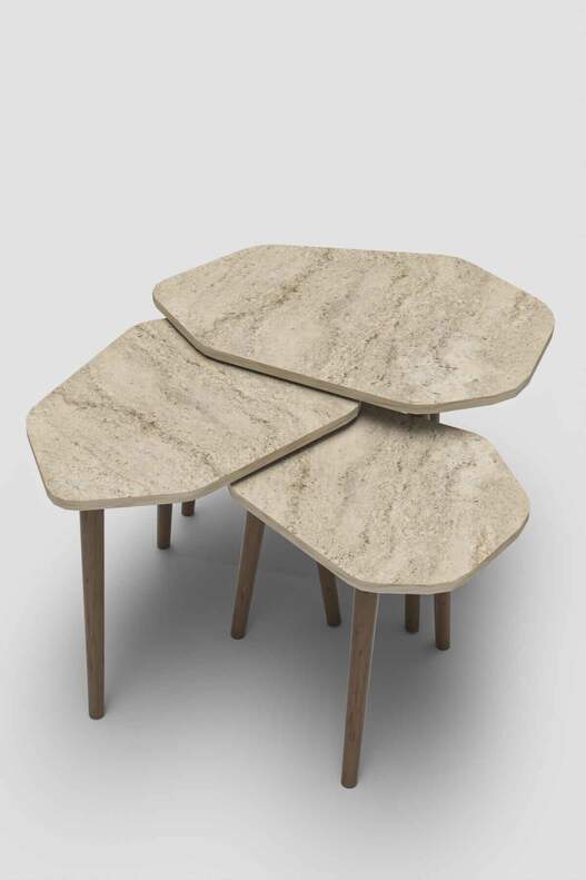 Trio 3 Wooden Zigon Coffee Table Trio 3 Wooden Zigon Coffee Table