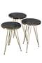 Gold Wire Zigon Coffee Table Set Ellipse