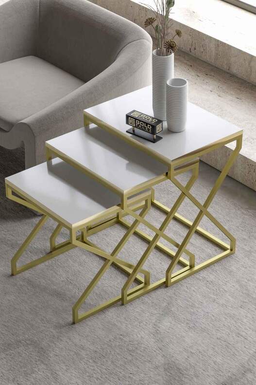 V Lux 3 Piece Zigon Coffee Table V Lux 3 Piece Zigon Coffee Table