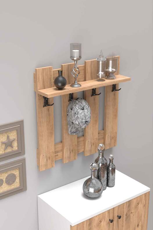 5 Shelf Shoe Rack And Fence Wall Hanging Set