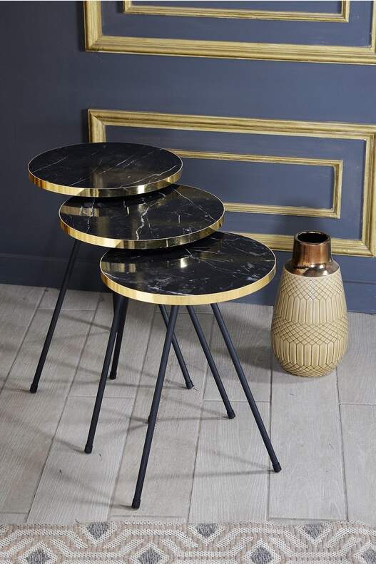 Black Metal Gold Zigon Coffee Table Black Metal Gold Zigon Coffee Table