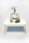 Square Gold Wire Coffee Table Set