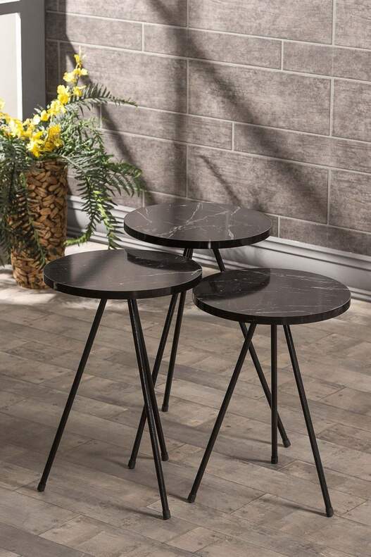 Black Metal Coffee Table Set Ellipse Black Metal Coffee Table Set Ellipse