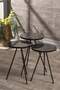 Black Metal Coffee Table Set Ellipse