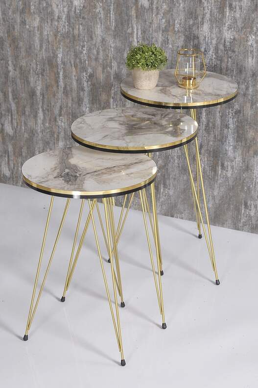 Gold Wire Double Gold Zigon Coffee Table