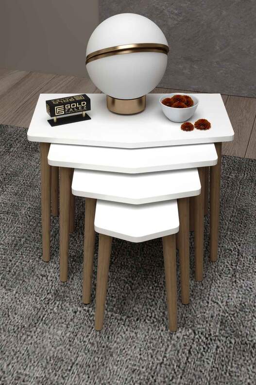 Elya Wooden 4 Piece Zigon Coffee Table Elya Wooden 4 Piece Zigon Coffee Table