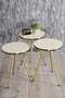 Gold Metal Double Gold Zigon Coffee Table