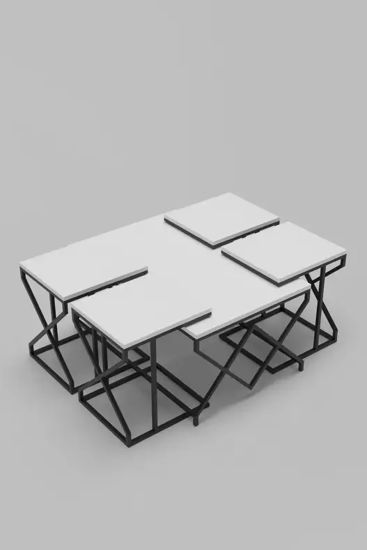 V Lux 5 Piece Center and Zigon Coffee Table Set V Lux 5 Piece Center and Zigon Coffee Table Set