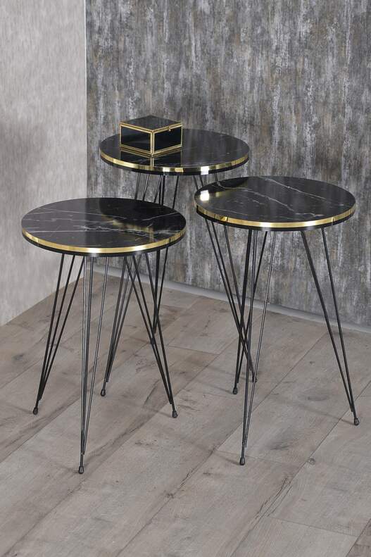 Black Wire Double Gold Coffee Table Set Ellipse Black Wire Double Gold Coffee Table Set Ellipse