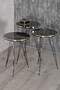 Black Wire Double Gold Coffee Table Set Ellipse