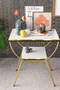 Double Strip Metal Side Table Bedside Table