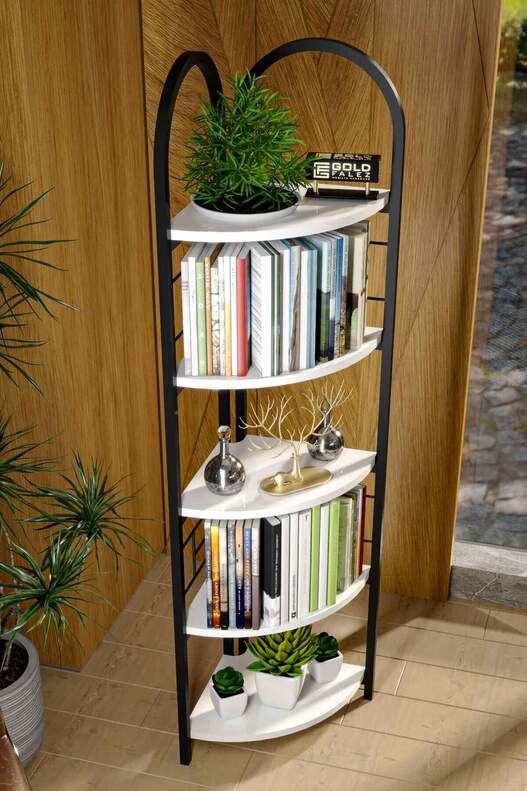 Bohemian Corner Bookcase with 5 Shelves Bohemian Corner Bookcase with 5 Shelves
