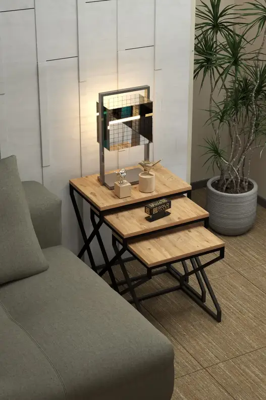 V Lux 3 Piece Zigon Coffee Table