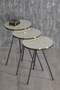 Black Metal Double Gold Coffee Table Set Ellipse