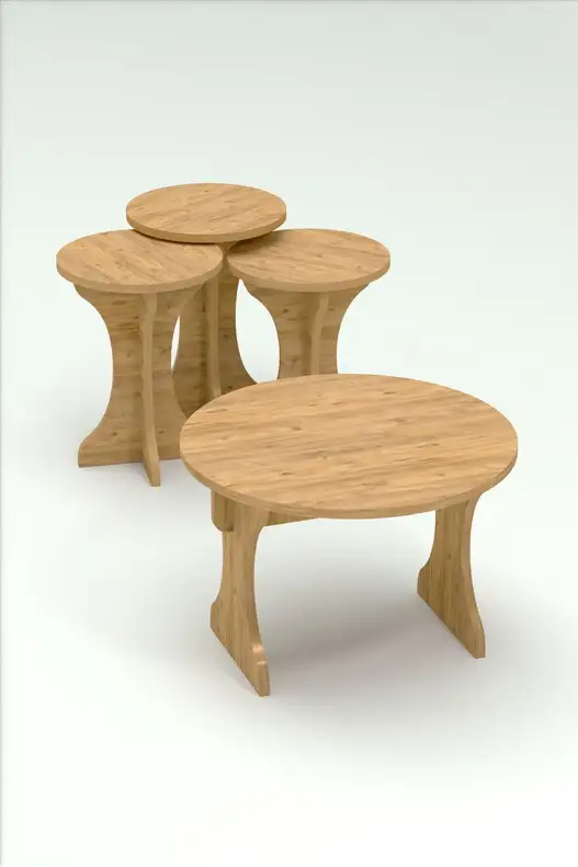 Centre coffee table and Zigon Coffee Table Cork Set Centre coffee table and Zigon Coffee Table Cork Set