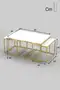 Flora Center and Zigon-Side Table Set Gold White