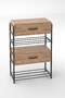 Wood-Metal 4 Shelf 2 Door Shoe Rack