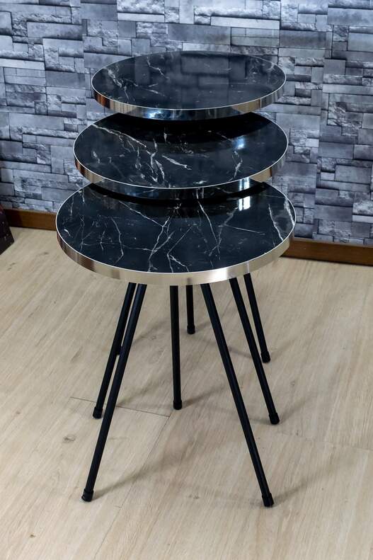 Black Metal Silver Zigon Coffee Table Black Metal Silver Zigon Coffee Table