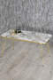 Square Gold Wire Coffee Table Set