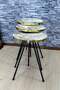 Black Metal Gold Zigon Coffee Table