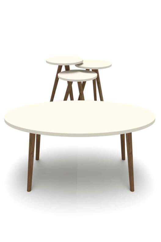 Ellipse Wooden Zigon Centre Coffee Table Set Ellipse Wooden Zigon Centre Coffee Table Set