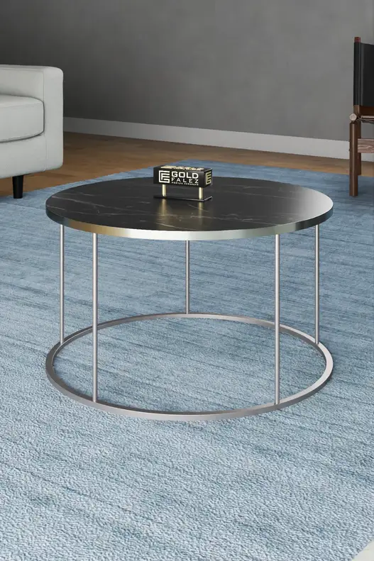 Coffee Table and Zigon Coffee Table Terra Set Silver Coffee Table and Zigon Coffee Table Terra Set Silver