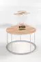 Coffee Table and Zigon Coffee Table Terra Set Silver