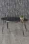 Black Wire Double Gold Centre Coffee Table Ellipse