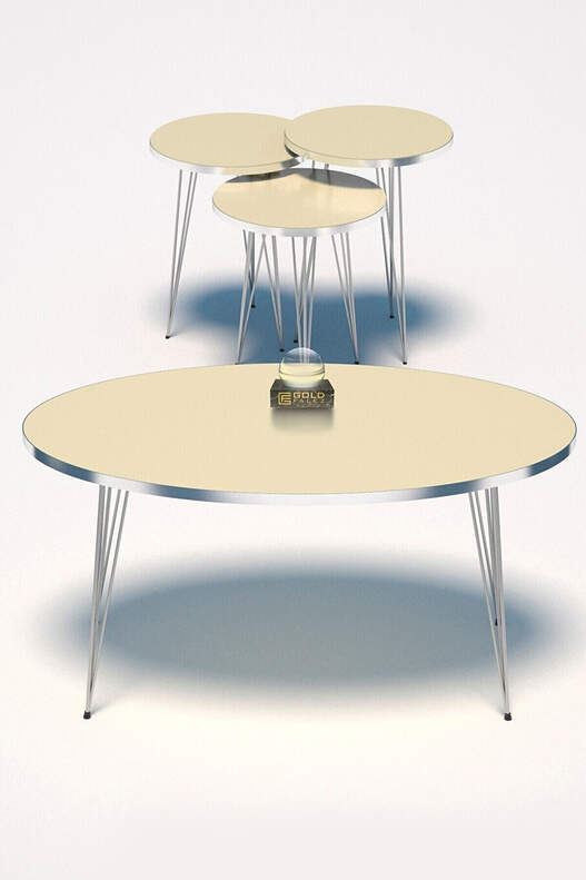 Silver Wire Coffee Table Set Ellipse Silver Wire Coffee Table Set Ellipse
