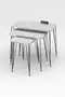 Black Wire Silver Square Zigon Coffee Table