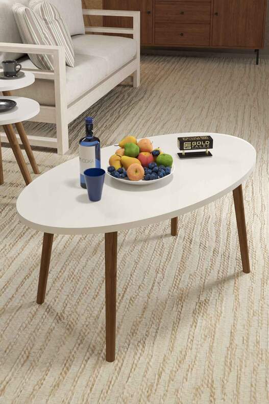 Ellipse Wooden Zigon Centre Coffee Table Set Ellipse Wooden Zigon Centre Coffee Table Set